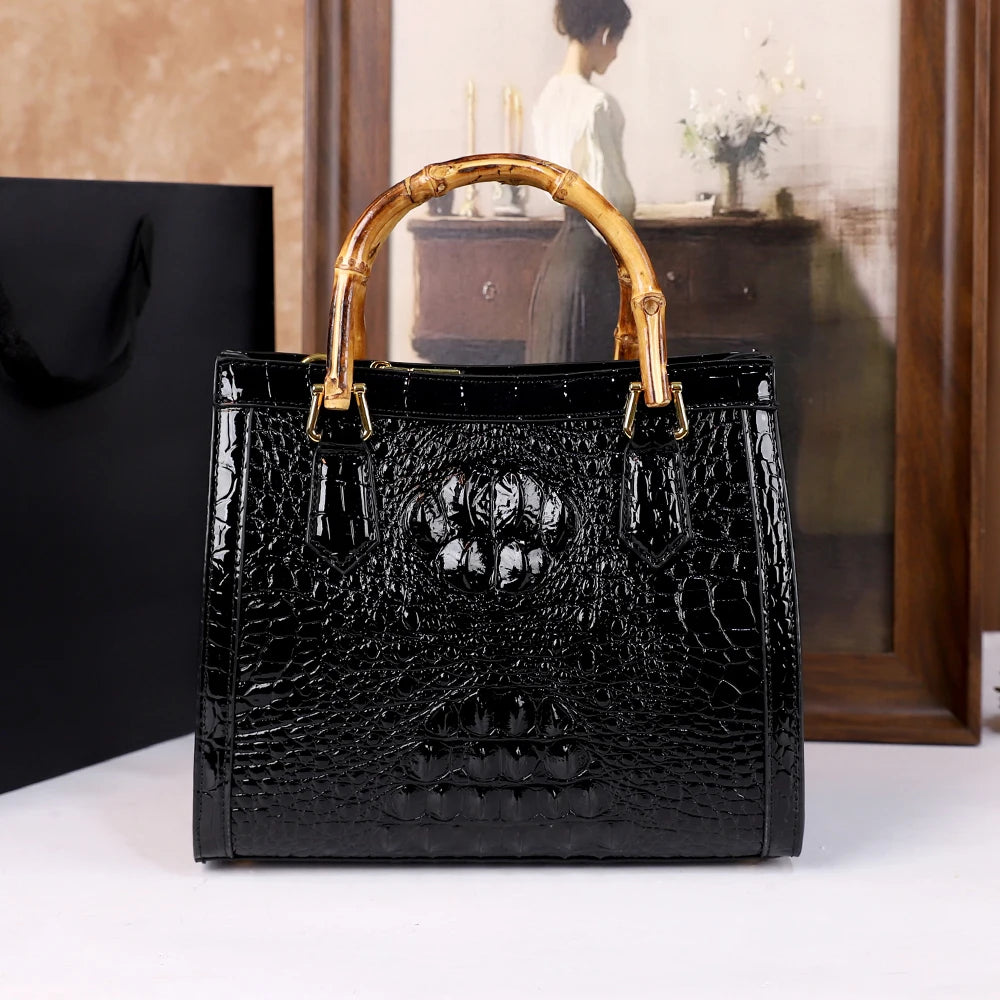Vintage Crocodile Tote Bag