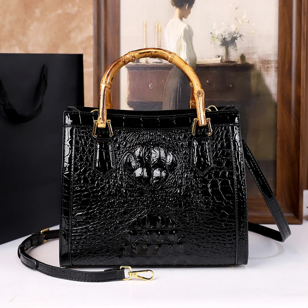Vintage Crocodile Tote Bag