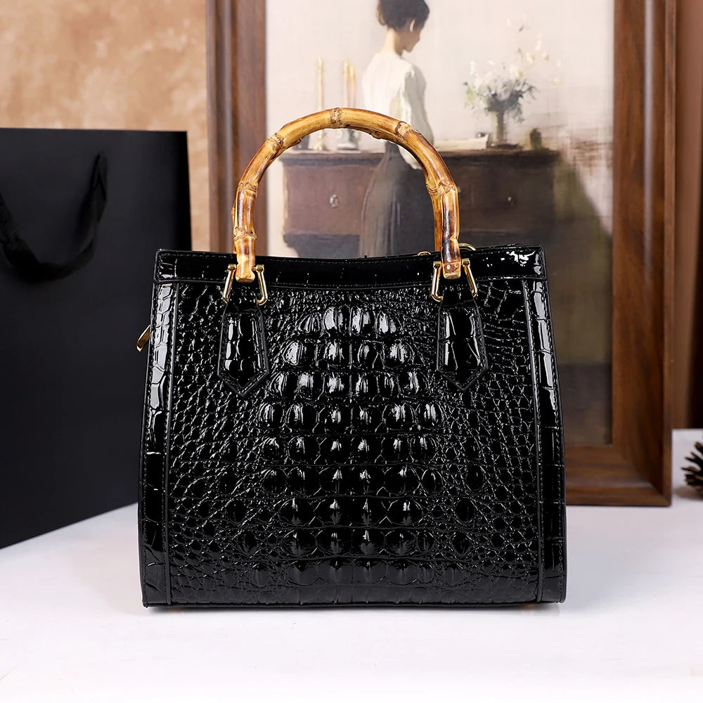 Vintage Crocodile Tote Bag