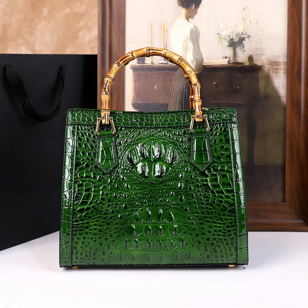 Vintage Crocodile Tote Bag