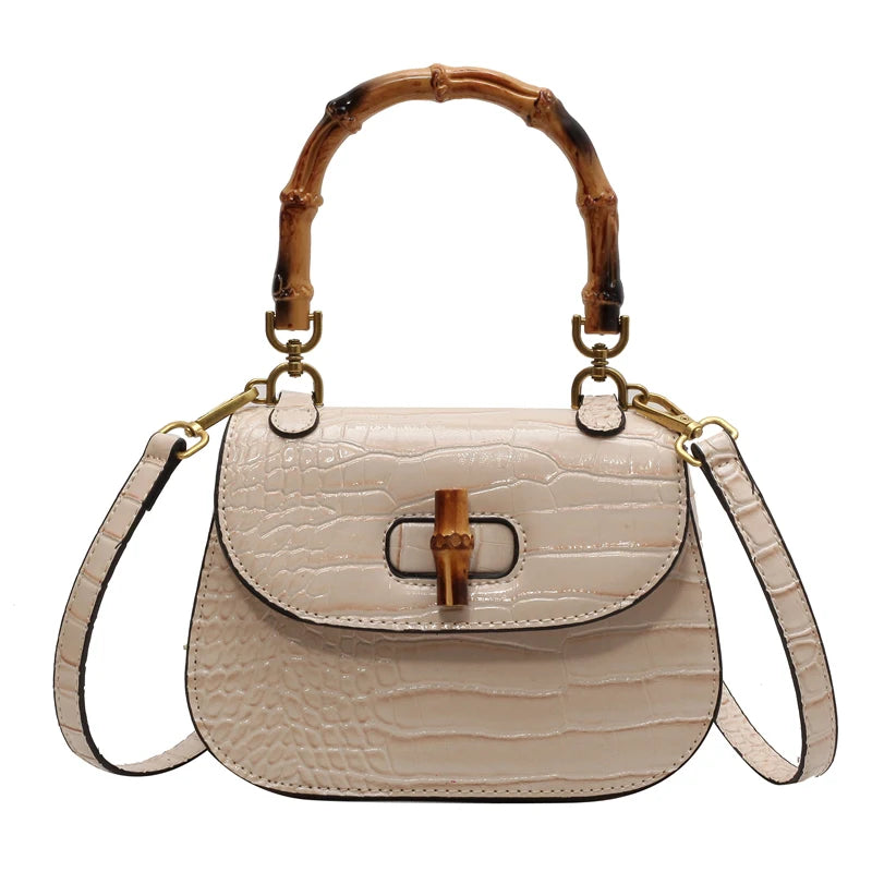 Brand bamboo hand bags for women High quality PU shoulder bag Designer crossbody bag Cute purses and handbags Luxury satchel