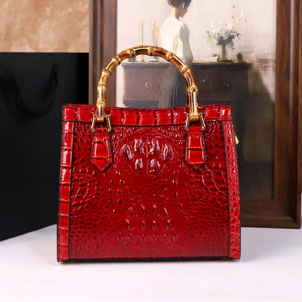 Vintage Crocodile Tote Bag