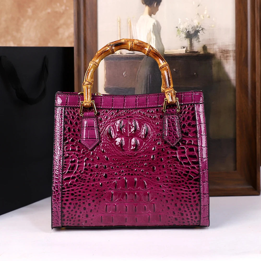 Vintage Crocodile Tote Bag